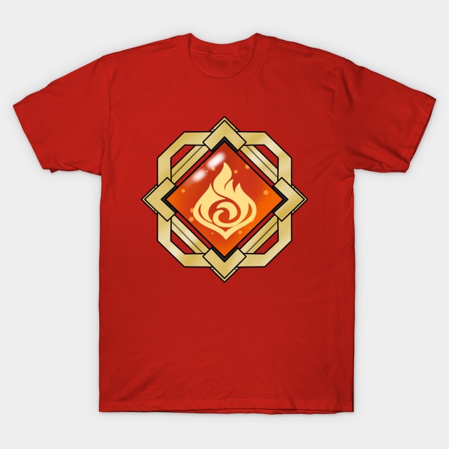 Liyue Pyro Vision T-Shirt by maplefoot